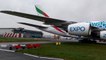 Gigantic Airbus A380 aircraft touches down in Scotland