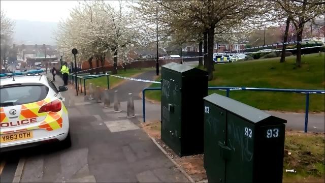 Police cordon off street amid reports of shooting