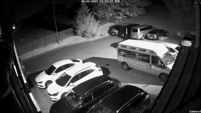 CCTV of fuel theft from vehicles at Sunderland charity