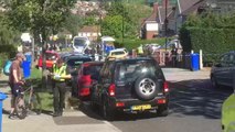 Emergency services attend the scene in Shiregreen, Sheffield after two children died this morning