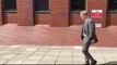 Disgraced teacher Dominic Peachey leaving Leeds Crown Court at an earlier hearing