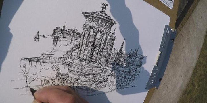 Edinburgh Through the Eyes of The Edinburgh Sketcher: The View From Calton Hill