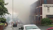 Firefighters tackle blaze at former shipyard in Hebburn