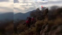 Fethiye'de kayalıklardan düşen kişi helikopter ile kurtarıldı