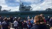 HMS Queen Elizabeth leaves Portsmouth for sea trials