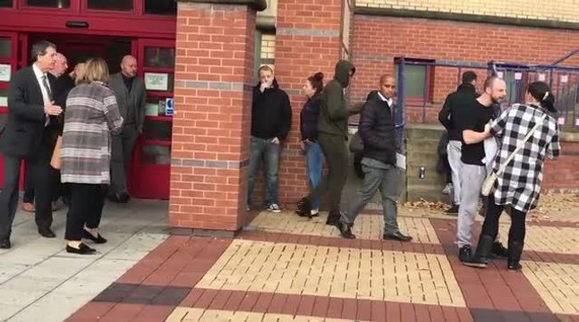 Mallik Wilks leaving Leeds Magistrates Court in October 2018