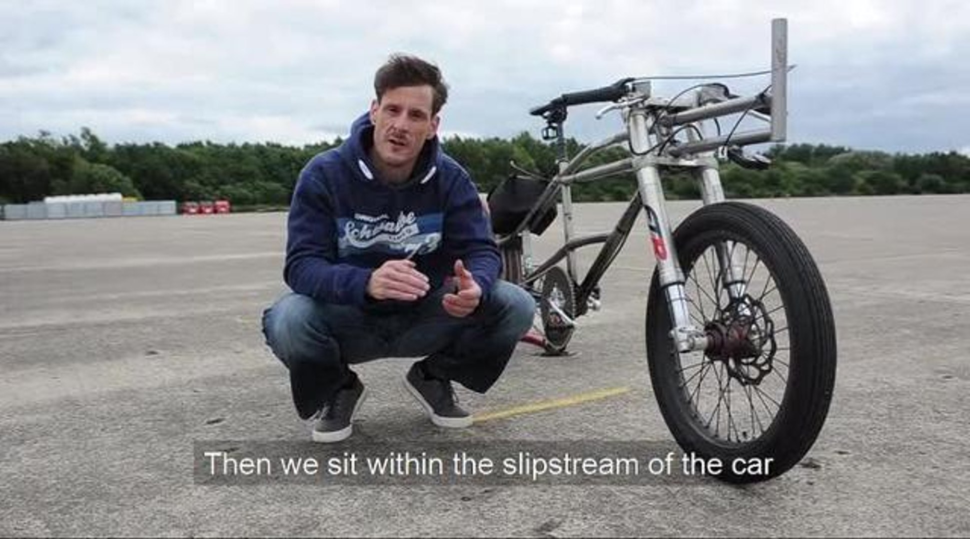 ⁣World bike speed record test Elvington