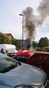 Van fire in Beaconside South Shields