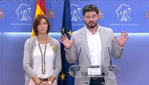 Rufián pide a PSOE y Podemos que “nadie se levante de la mesa de negociación hasta el último minuto”