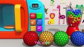 Learn Colors Bunny Mold and Microwave Toy Squishy Ball Nursery Rhymes for Kids