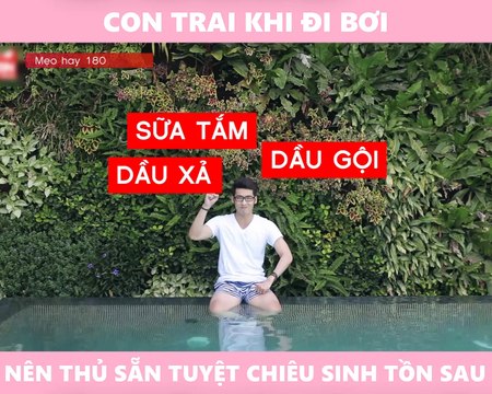 Tuyệt chiêu sinh tồn khi đi bơi của con trai - Clip hài - YAN News