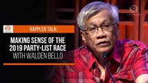 Rappler Talk: Making sense of the 2019 party-list race with Walden Bello