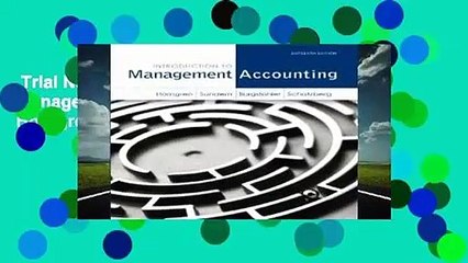 Trial New Releases  Introduction to Management Accounting by Charles T. Horngren