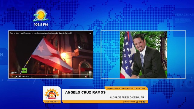 Angelo Cruz Ramos Acalde de Pueblo Ceiba PR , informa situación en Puerto Rico tras protestas