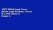 [GIFT IDEAS] Legal Theory and the Legal Academy: Volume III: 3 (The Library of Essays in