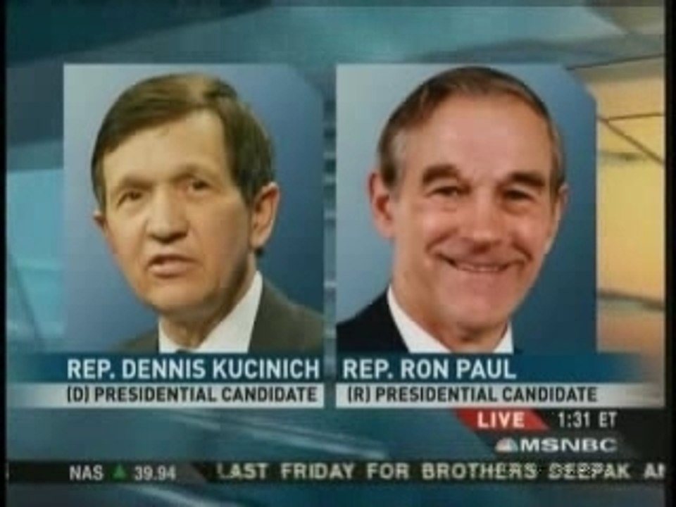 Dennis Kucinich picks Ron Paul for 2008