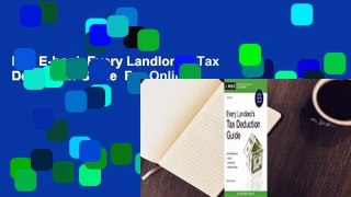 Full E-book Every Landlord's Tax Deduction Guide  For Online