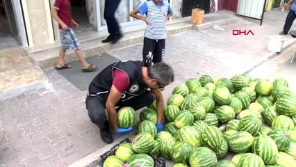 ADANA KARPUZ VE SOĞAN TEZGAHLARINDA UYUŞTURUCU ARADILAR