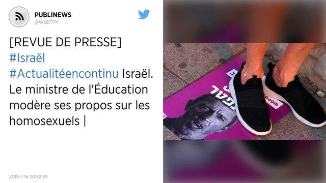 Israël. Le ministre de l'Éducation modère ses propos sur les homosexuels