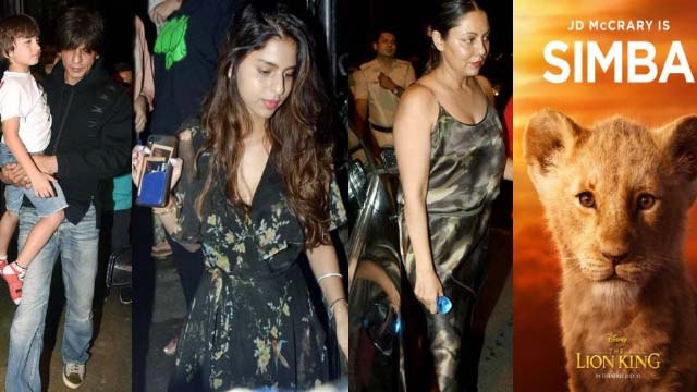 Shahrukh Khan enjoys dinner with Aryan Khan Suhana & Gauri before Lion King release | FilmiBeat