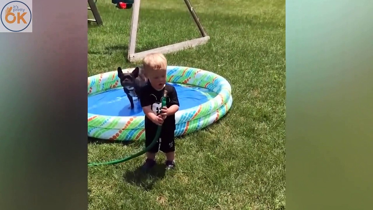Funny Baby Playing With Water - Funny life
