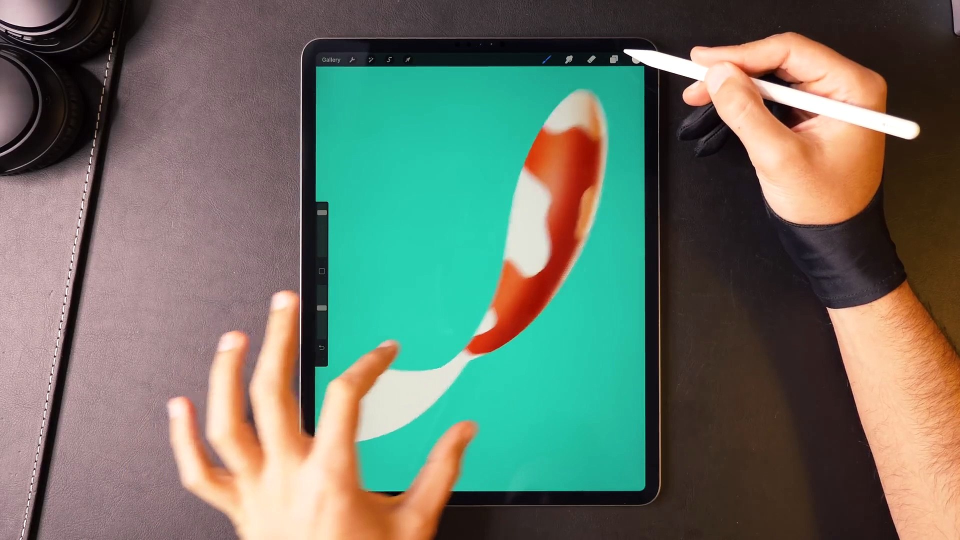 ⁣Drawing a Koi Fish on the iPad Pro