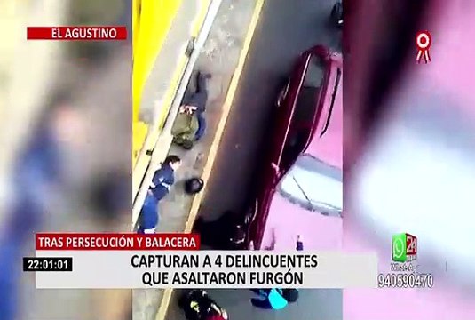 El Agustino: PNP reduce a balazos y captura a delincuentes que robaban furgoneta