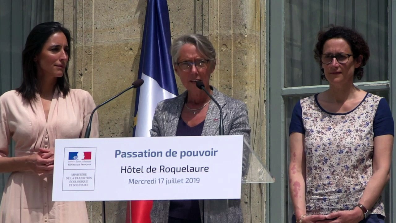 Discours de Elisabeth Borne lors de la passation de pouvoir avec François de Rugy