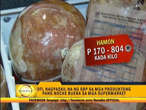 DTI sets suggested prices for 'noche buena' products