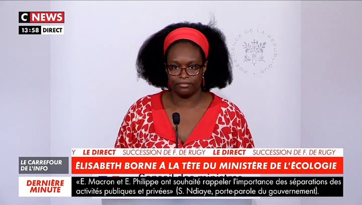 Le lapsus sur l'affaire de Rugy qui déclenche le fou rire de Sibeth Ndiaye, la porte-parole du gouvernement, en pleine conférence de presse
