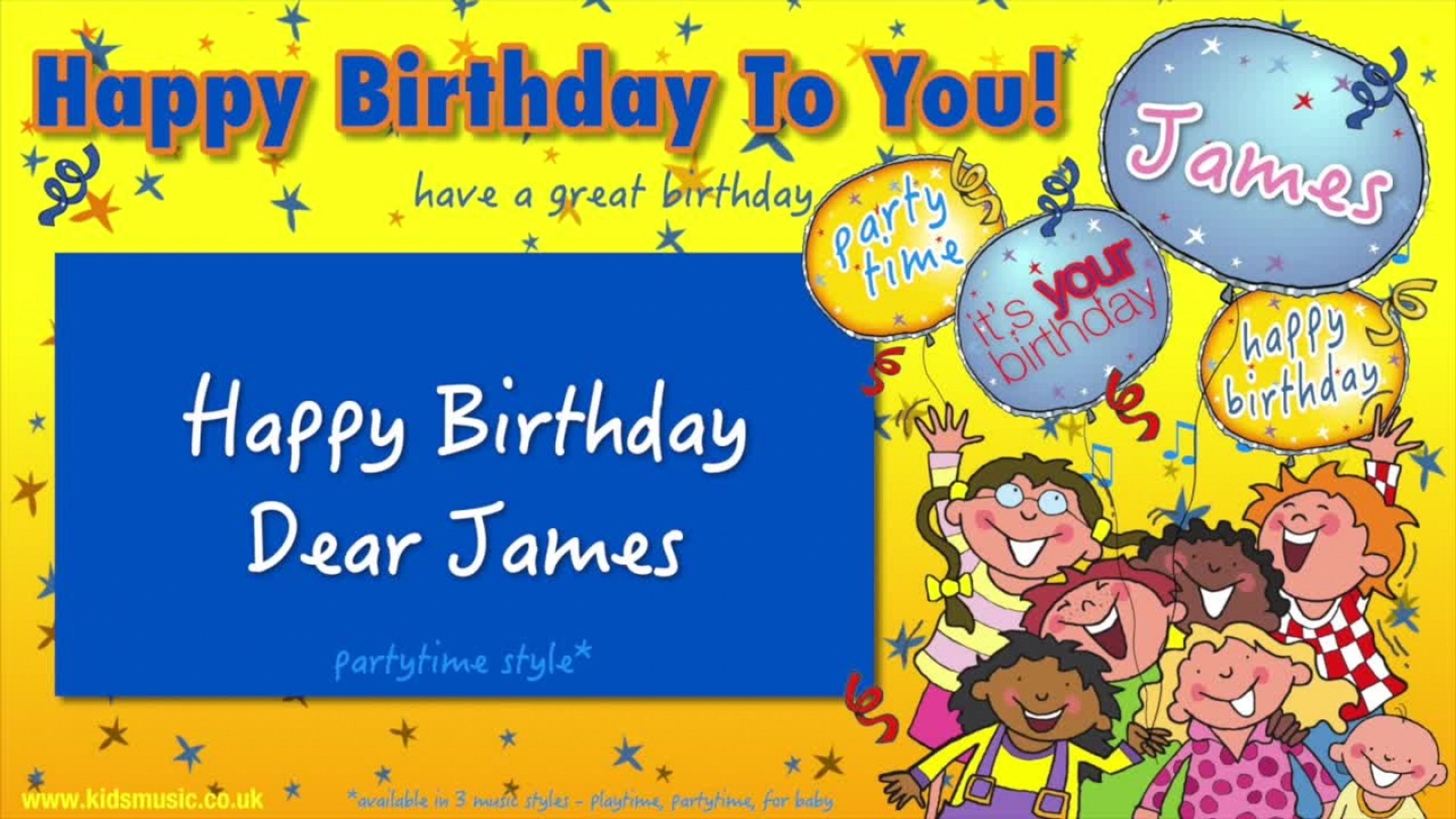 Jump Singers Happy Birthday Dear James For Partytime Video Dailymotion