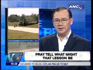 Teditorial: Pray tell what might that lesson be