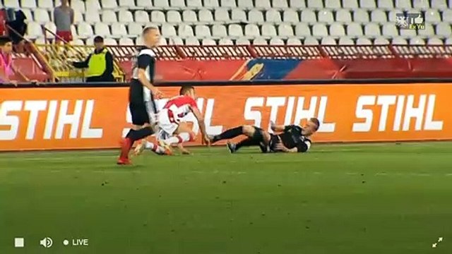 Crvena Zvezda vs Suduva Marko Gobeljic crveni karton i isključenje (1)