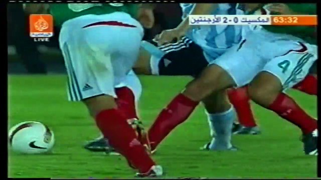 الشوط الثاني مباراة الارجنتين و المكسيك 3-0 نصف نهائي كوبا امريكا 2007