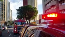 Suposto vazamento de gás em prédio na Rua Mato Grosso mobiliza Bombeiros