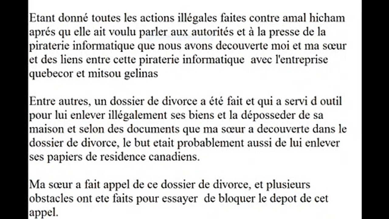 Ce qui risque de se passer dans la cour d'appel demain le 24 avril et comment ma soeur a ete expulsÃ©
