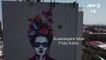 Giant mural honors Frida Kahlo in Guadalajara, Mexico