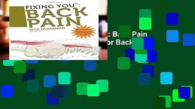 [MOST WISHED] Fixing You: Back Pain 2nd edition: Self-Treatment for Back Pain, Sciatica, Bulging