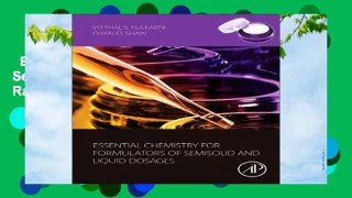 Essential Chemistry for Formulators of Semisolid and Liquid Dosages  Best Sellers Rank : #3