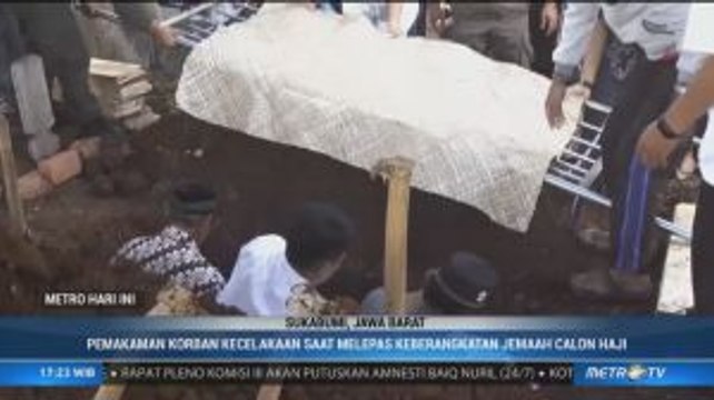 Jenazah Korban Kecelakaan Bus Rombongan Haji Dimakamkan di Sukabumi
