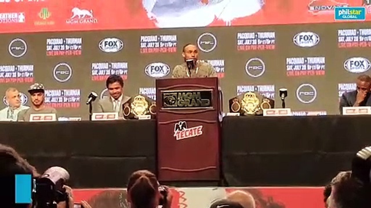 Keith Thurman's closing remarks at pre-fight presser
