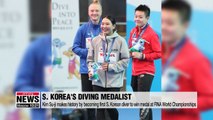 Kim Su-ji makes history by becoming first S. Korean diver to win medal at FINA World Championships