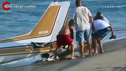 Okyanusa acil iniş yaptı