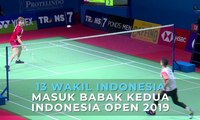 13 Wakil Indonesia Masuk Babak Kedua Indonesia Open 2019