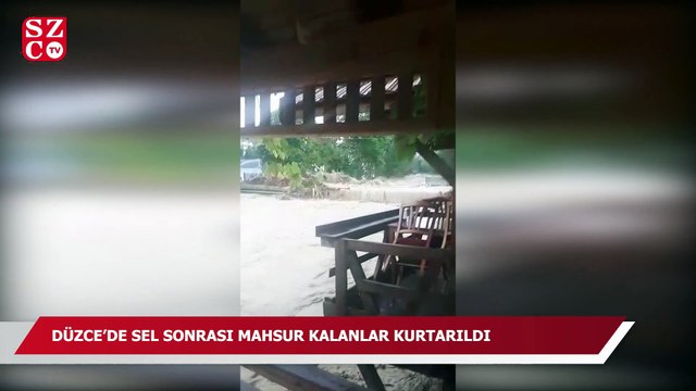 Düzce'de sel sonrası mahsur kalanlar kurtarıldı