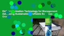 Online Information Technology for Management: Advancing Sustainable, Profitable Business Growth