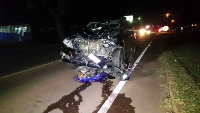 Rapaz sofre múltiplas fraturas após se envolver em acidente na marginal BR-277