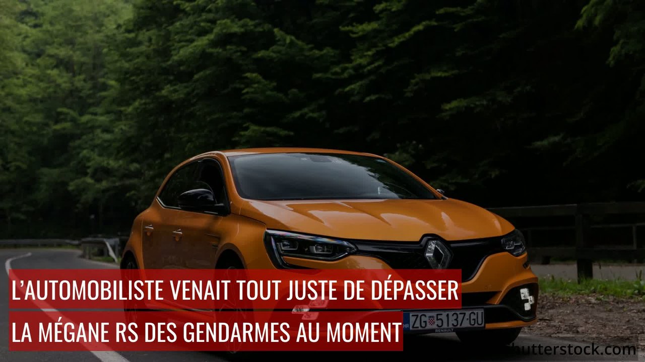 Excès de vitesse : flashé à 180 km/h après avoir dépassé la Mégane RS des gendarmes