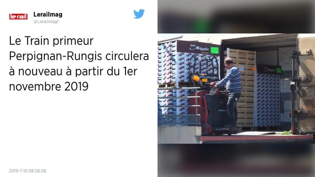 Le train de fret Perpignan-Rungis suspendu jusqu’au 1er novembre prochain
