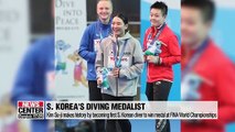 Kim Su-ji makes history by becoming first S. Korean diver to win medal at FINA World Championships